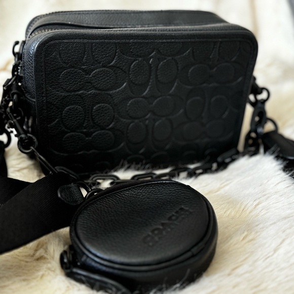 Coach Charter Crossbody With Hybrid Pouch In Signature Leather - BLACK - Picture 13 of 14